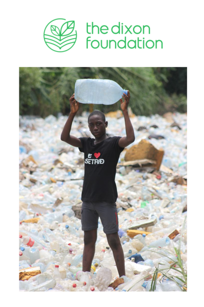 The Dixon Foundation Logo with WasteAid Cameroon Photo