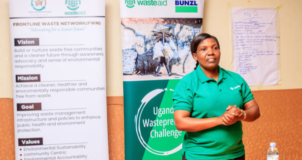 Caroline Zawedde introducing Frontline Waste network